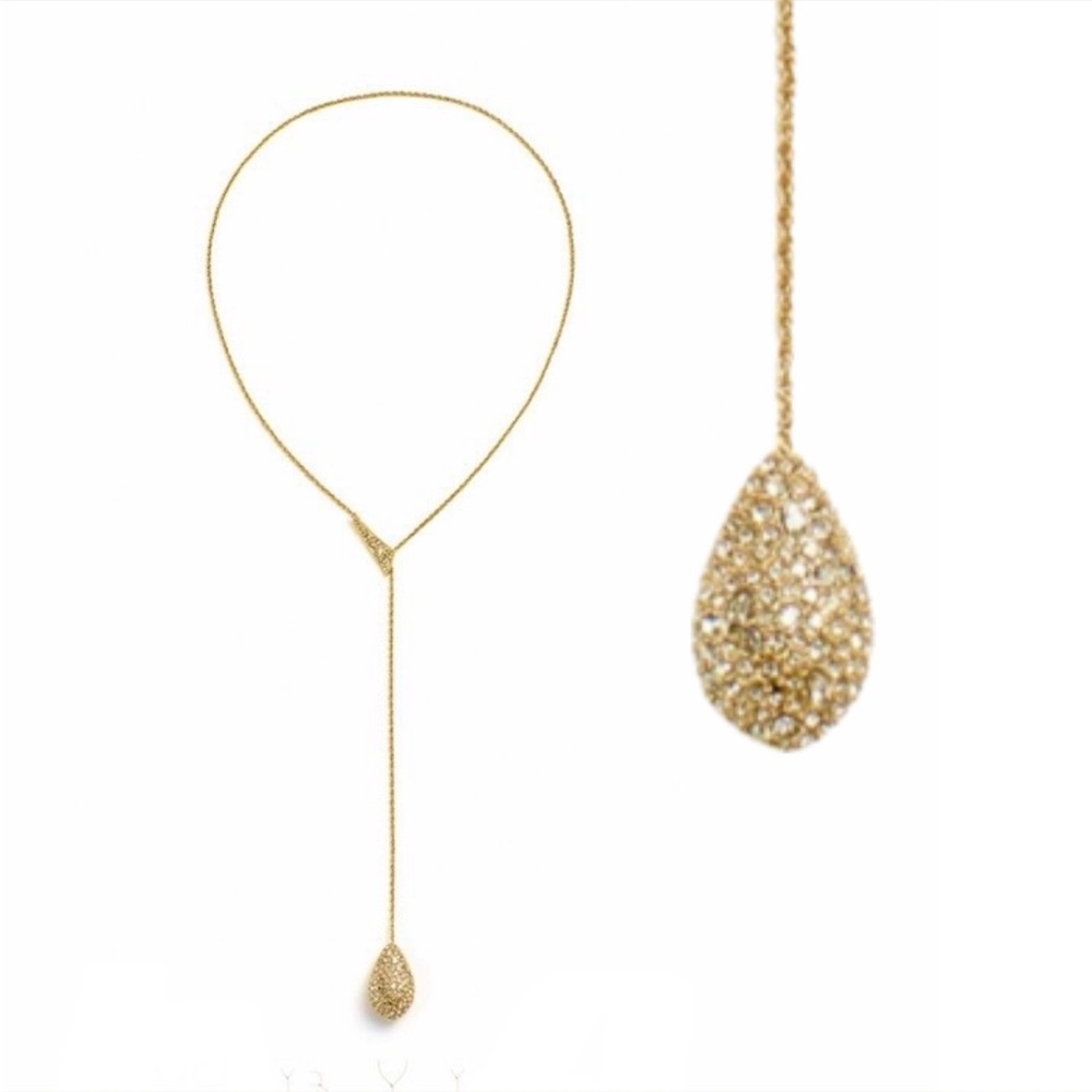 Alexis Bittar Gold Teardrop Necklace